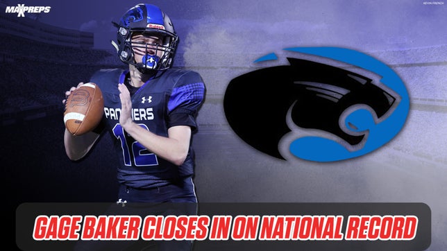 2024 QB Gage Baker of Paradise Honors sits (Surprise, AZ) sits just seven touchdowns shy of the national record for passing touchdowns in a single season.