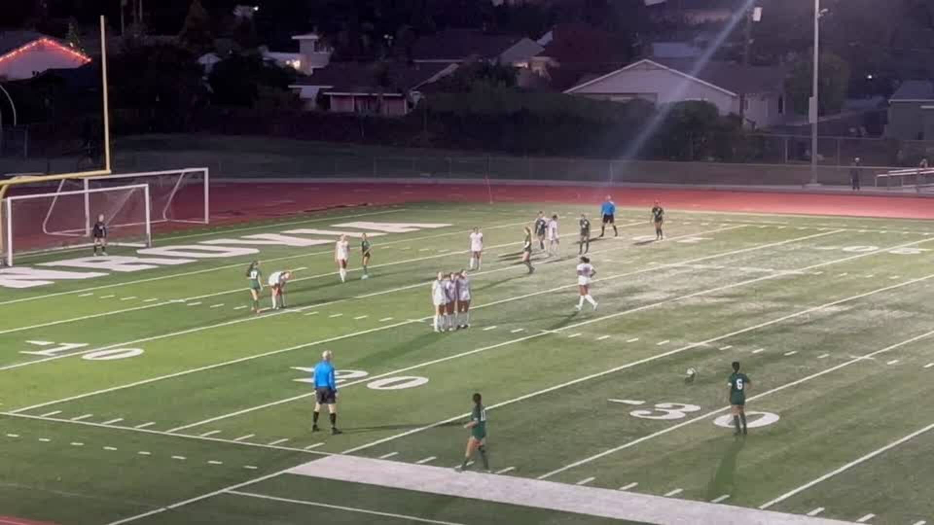 Chiovare scores on header for game winner against Arcadia!