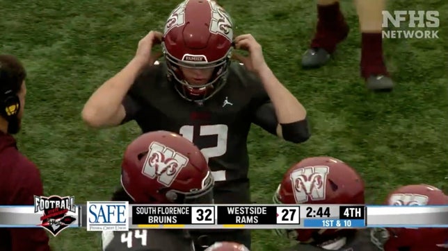 Highlights of Westside's (Anderson, SC) 34-32 win over South Florence (Florence, SC) in the South Carolina AAAA state championship. Junior quarterback Cutter Woods threw for 248 yards and two touchdowns to go with 56 yards rushing and another score.