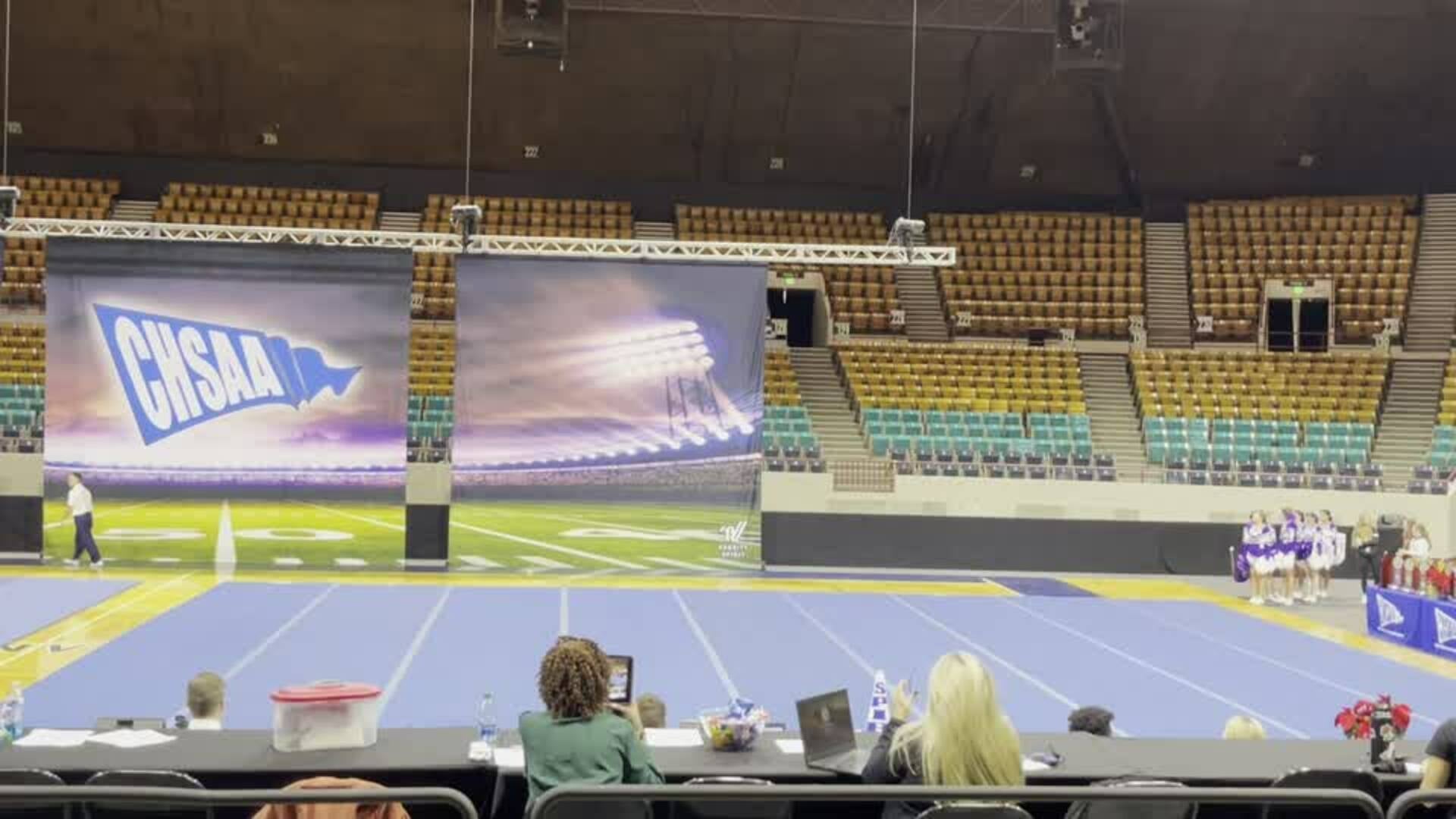 Estes Park Varsity Cheerleading 2023 CHSAA state competition