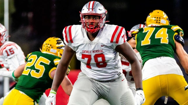 Senior season highlights of Catholic Memorial's (West Roxbury, MA) 4-star offensive tackle Guerby Lambert.
