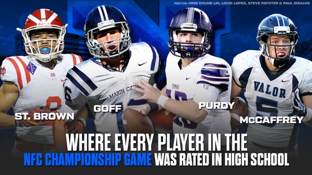 Where every San Francisco 49er and Detroit Lion was rated coming out of high school, including Brock Purdy and Jared Goff.