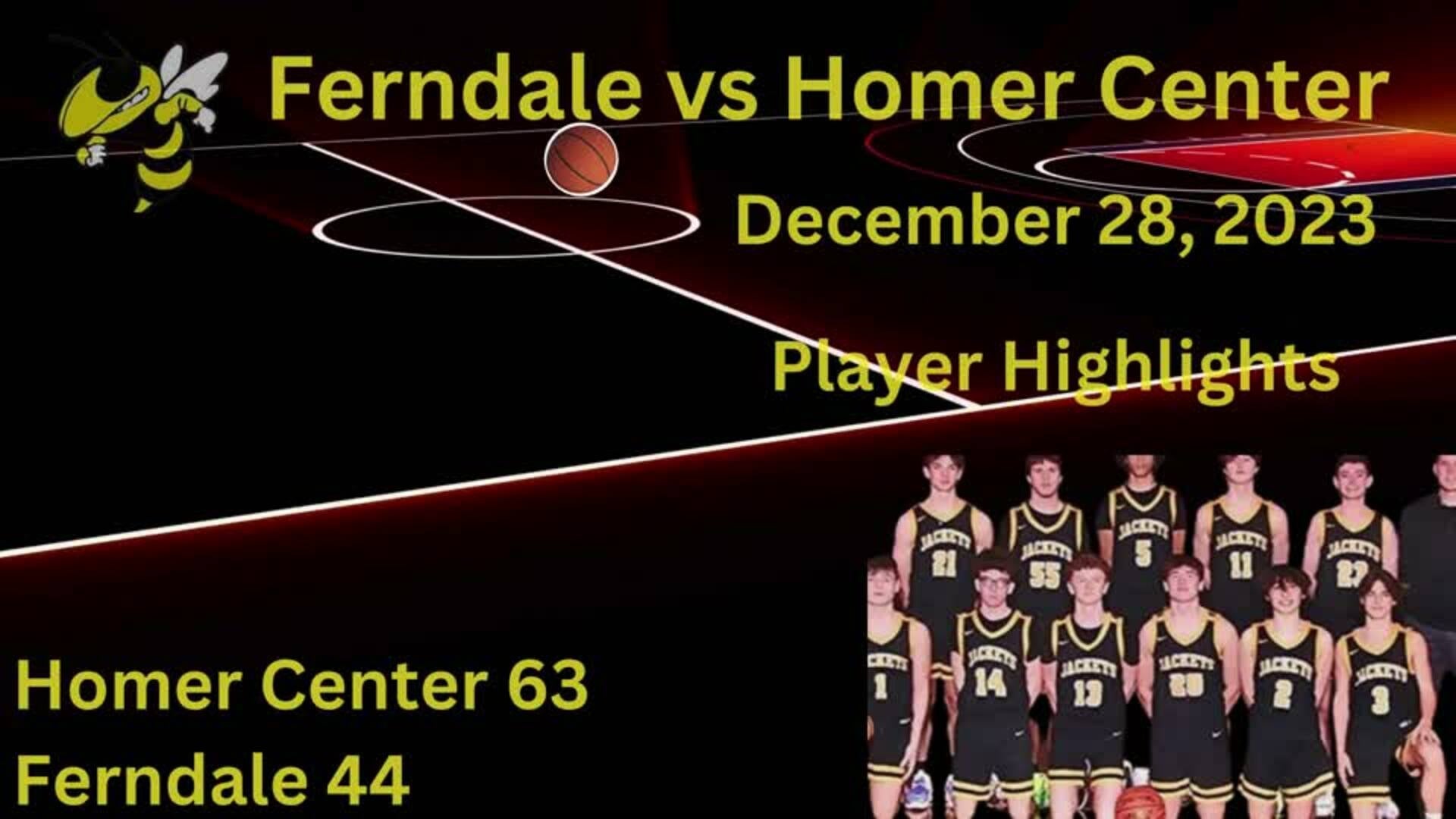 Ferndale vs Homer Center December 28 2023