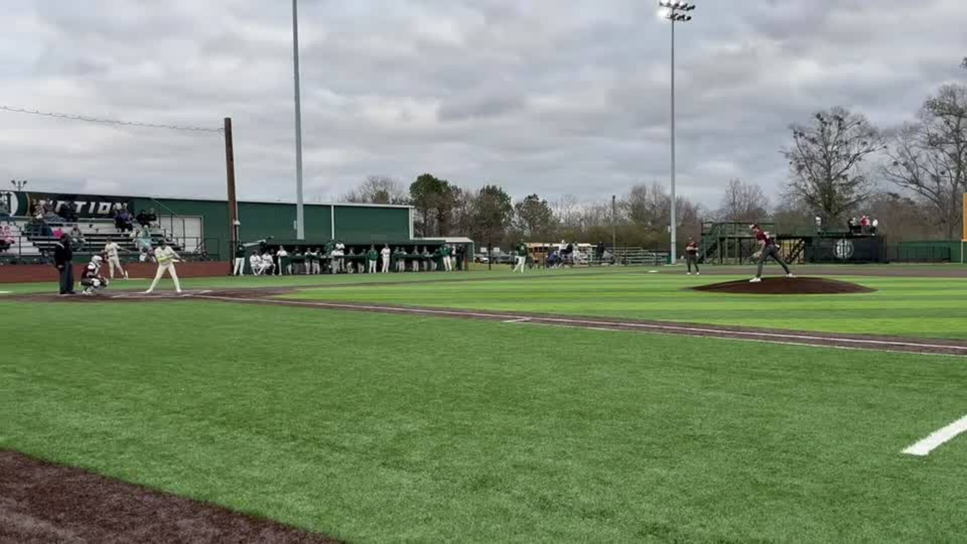 Dakota Smith first hit of 2024 West Jones Baseball