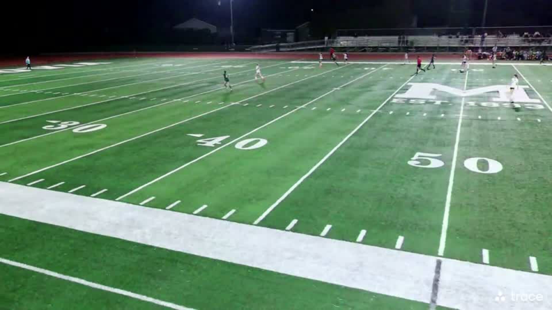 Junior Ava Hackworth returns favor and finds Freshman Maddie Maljian for a goal