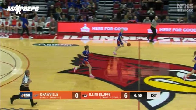 Okawville (IL) vs Illini Bluffs (Glasford, IL) 48-36.