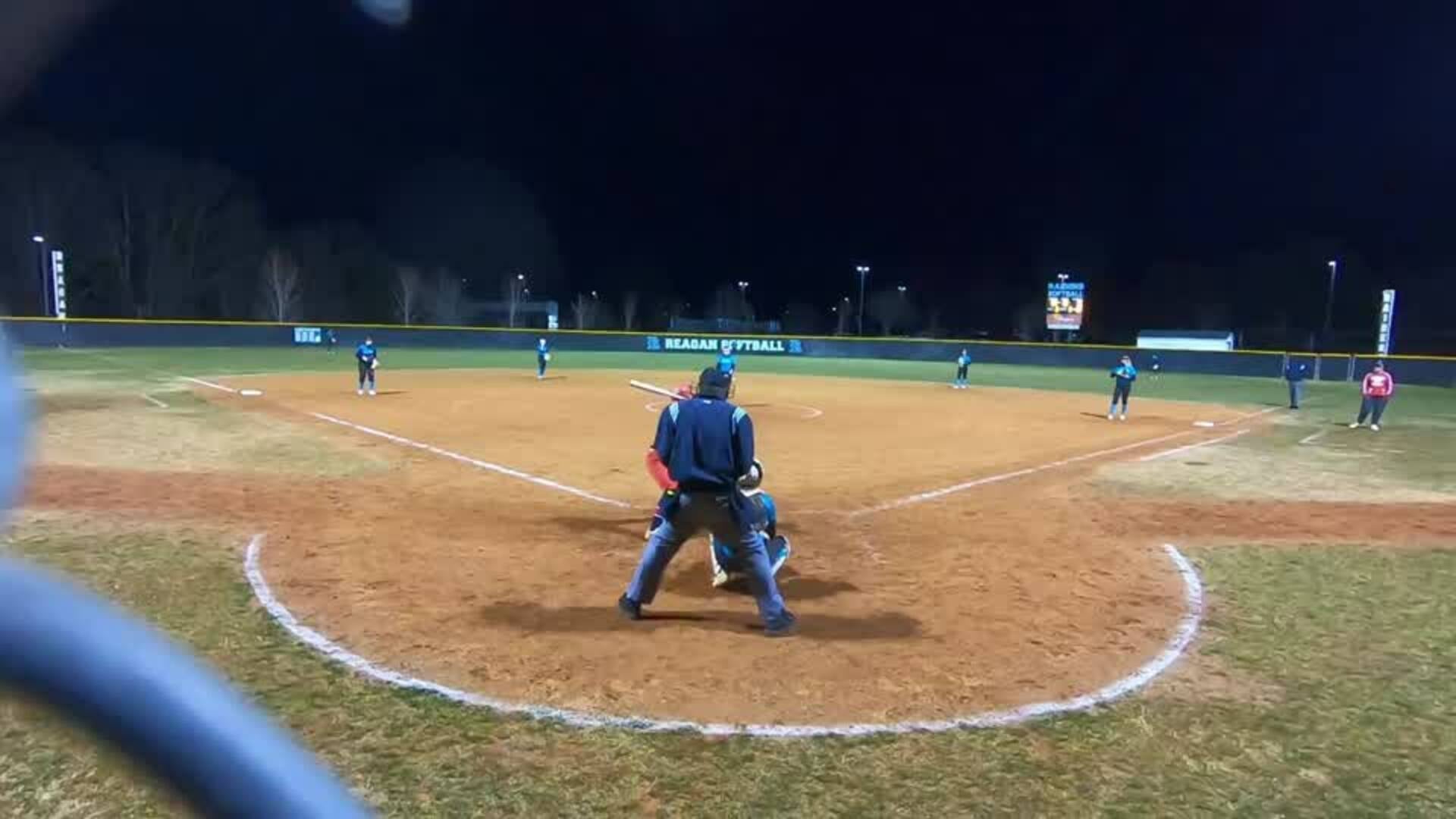 Bailey Huff Catches A Deep Fly Ball To Left Centerfield