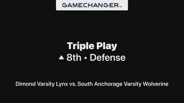 line drive caught by Alaina Reynolds (2nd baseman) who throws it to Kinsey MacDonald (1st baseman) to get the out for the runner who didn't tag up who then throws it to Chloe Severson (3rd baseman) for the same scenario.