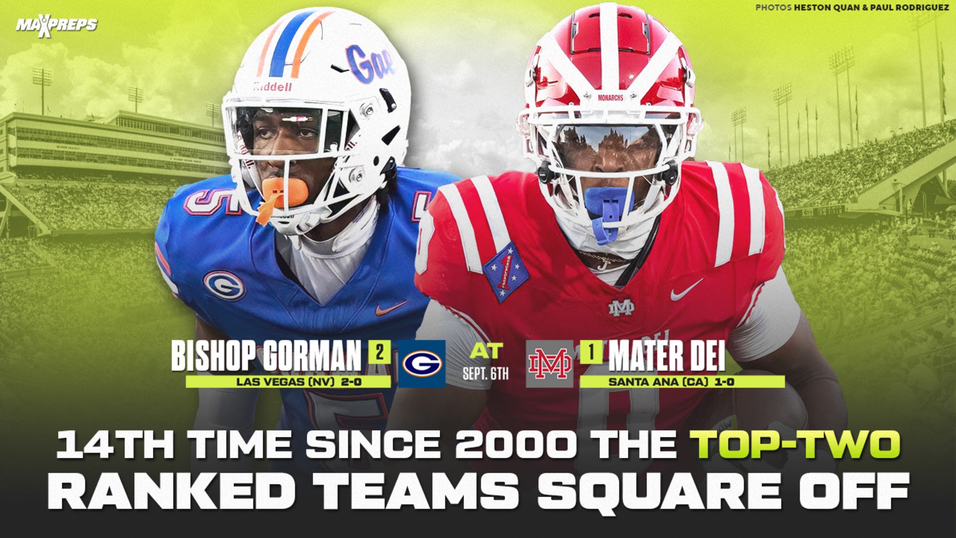 Mater Dei vs Bishop Gorman to Feature 57 Players with an FBS Offer