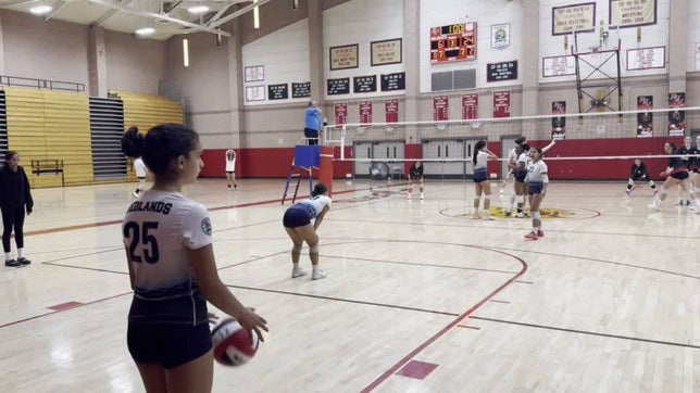 Sophomore Setter Sofia Farrokhi seals the victory with this ace as Redlands High School improves to 1-1 in Citrus Belt League action.  Also appearing in the clip is Ava Jones, Eva Larrondo, Gianna Corona, Jocelyn McNairy and Saniyah Sobers.
