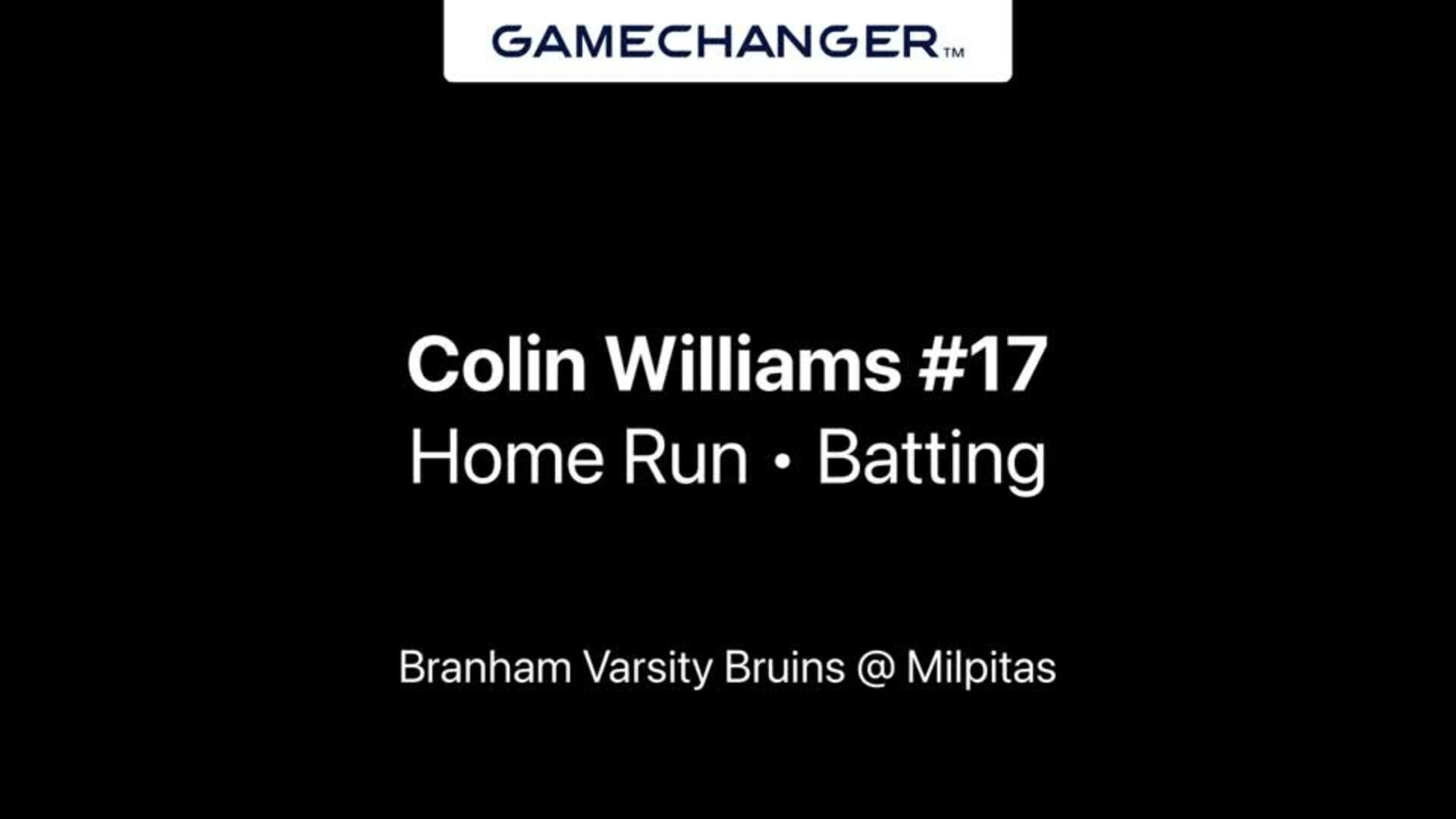 Colin Williams HR vs Milpitas 2023