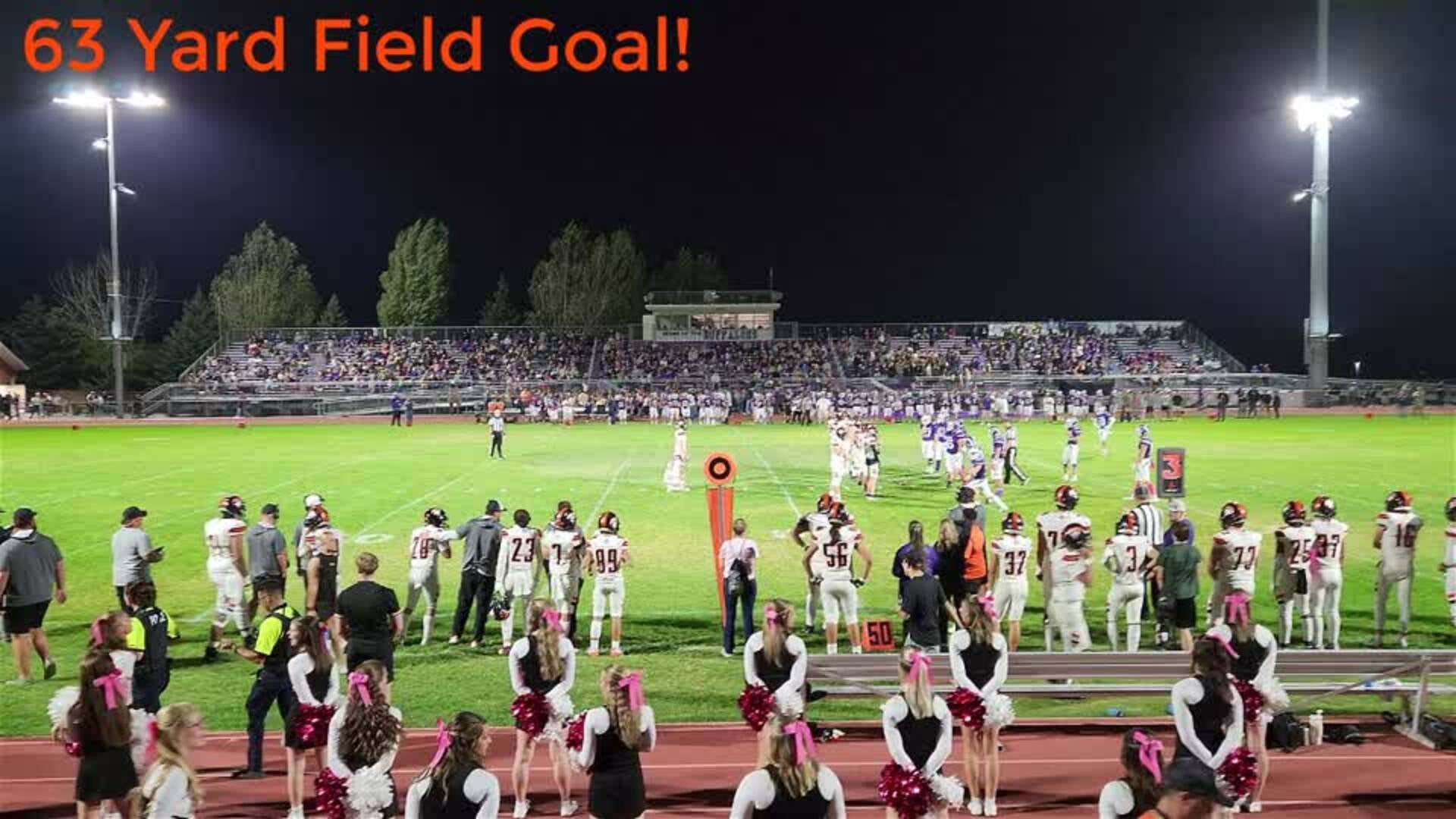 Dillon Curtis 63yd Field Goal - New State Record!