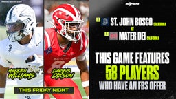 Mater Dei vs St John Bosco to Feature 58 Players with an FBS Offer