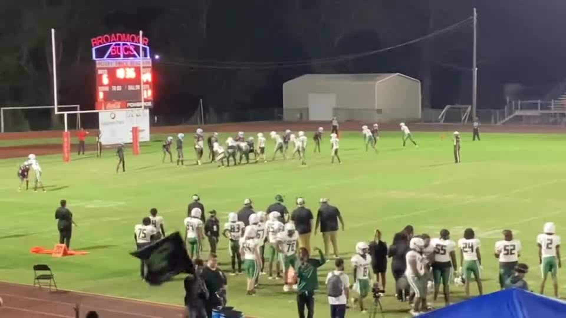 Plaquemine High School Qb #9 Brennan Miles 2 point conversion pass..