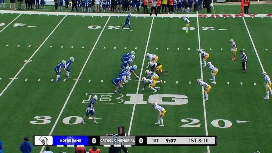 Collins of Notre Dame sets Wisconsin high school football state championship record with 408 rushing yards.