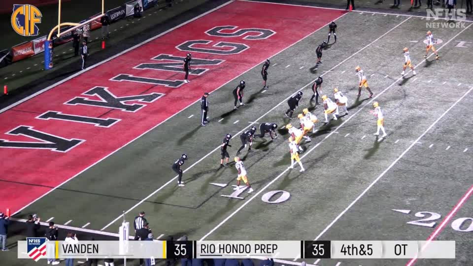 WILD ENDING. Vanden beats Rio Hondo Prep 42-41 in OT