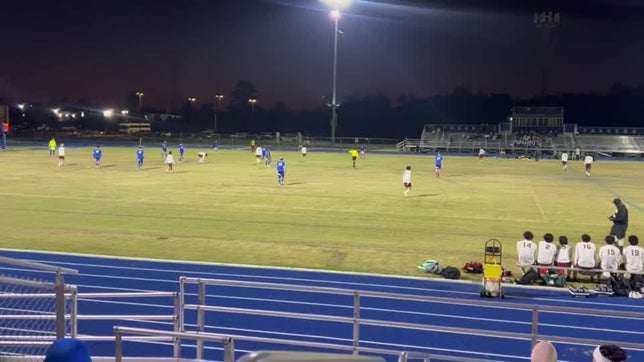 Senior MF Royce Rodriguez scores the 1st goal of the '24-'25 season. Jose Mendez gets the assist. Eagles got the victory, 2-0 over the Falcons.