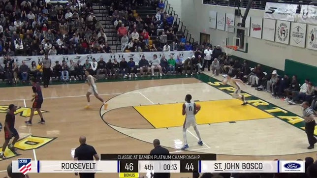 No. 4 Roosevelt outlasts No. 3 St. John Bosco 56-55 in overtime to win Classic at Damien title