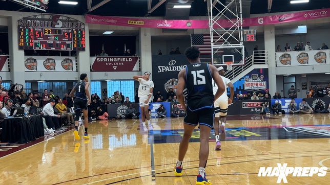 Highlights of No. 17 ranked Brewster academy (Wolfeboro, NH) 55-51 thriller over IMG Academy (Bradenton, FL) at the 2024 Hoophall Classic.