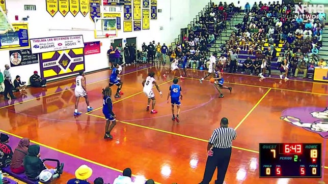 Jackson multi-sport athlete Landon Duckworth with the dunk for Jackson High School.