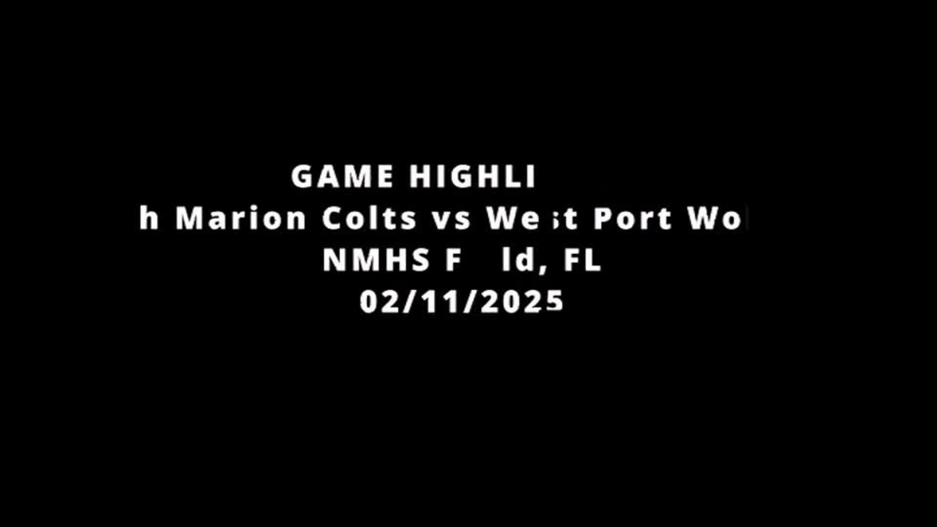 North Marion Colts vs West Port -Highlights