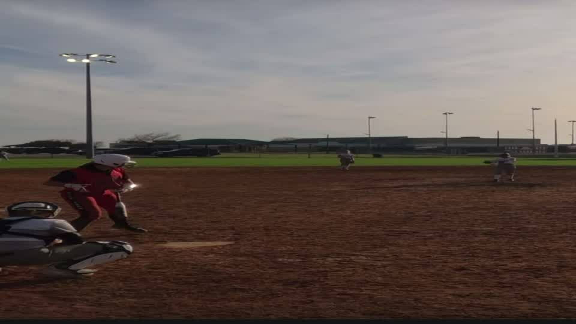 Alexandra Akins double to CF vs Poth