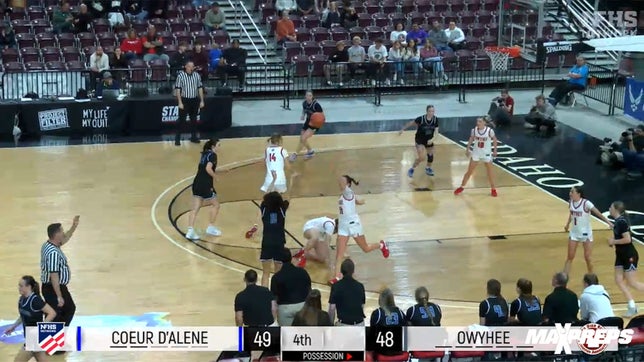 Highlights of Coeur d'Alene's Sophomore guard Brookesless Colvin against Owyhee on Feb. 21, 2025.