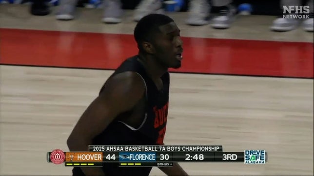 Highlights of No. 6 Hoover's (AL) 66-56 win over Florence (AL) in the Alabama 7A state championship. Four-star Tennessee signee DeWayne Brown finished with 14 points, 16 rebounds and four blocks for Hoover. Jarett Fairley added a team-high 21 points while UAB-bound Salim London scored 18 points. It was Hoover's third consecutive 7A state title.