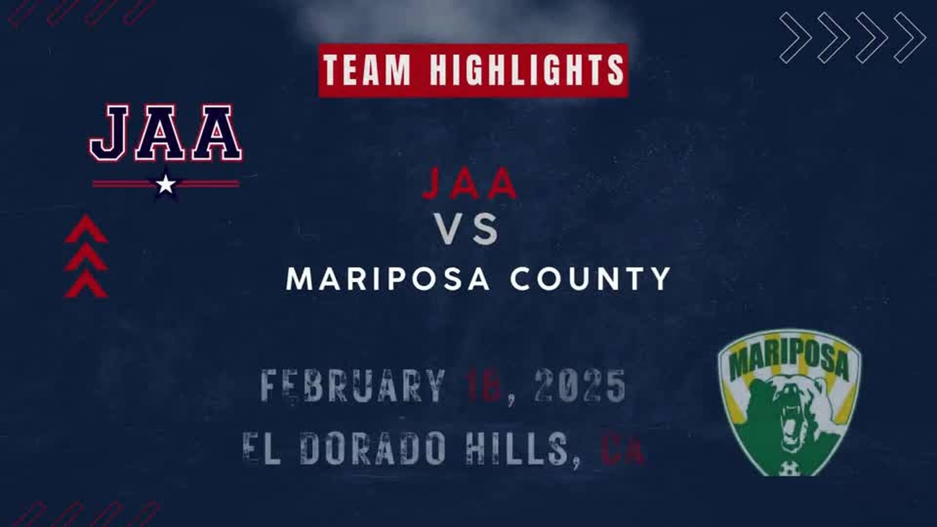 John Adams Academy (edh) vs Mariposa County (2/18/2025) Playoffs