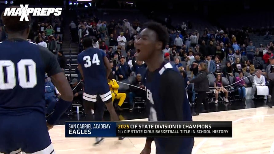 Sophomore Mahamadou Diop leads Eagles with 20 points, seven blocks to claim school's first title.