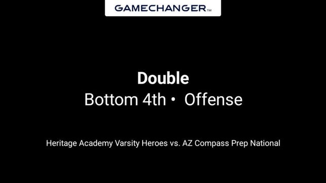 Micah Figueroa doubles on a fly ball to left center.