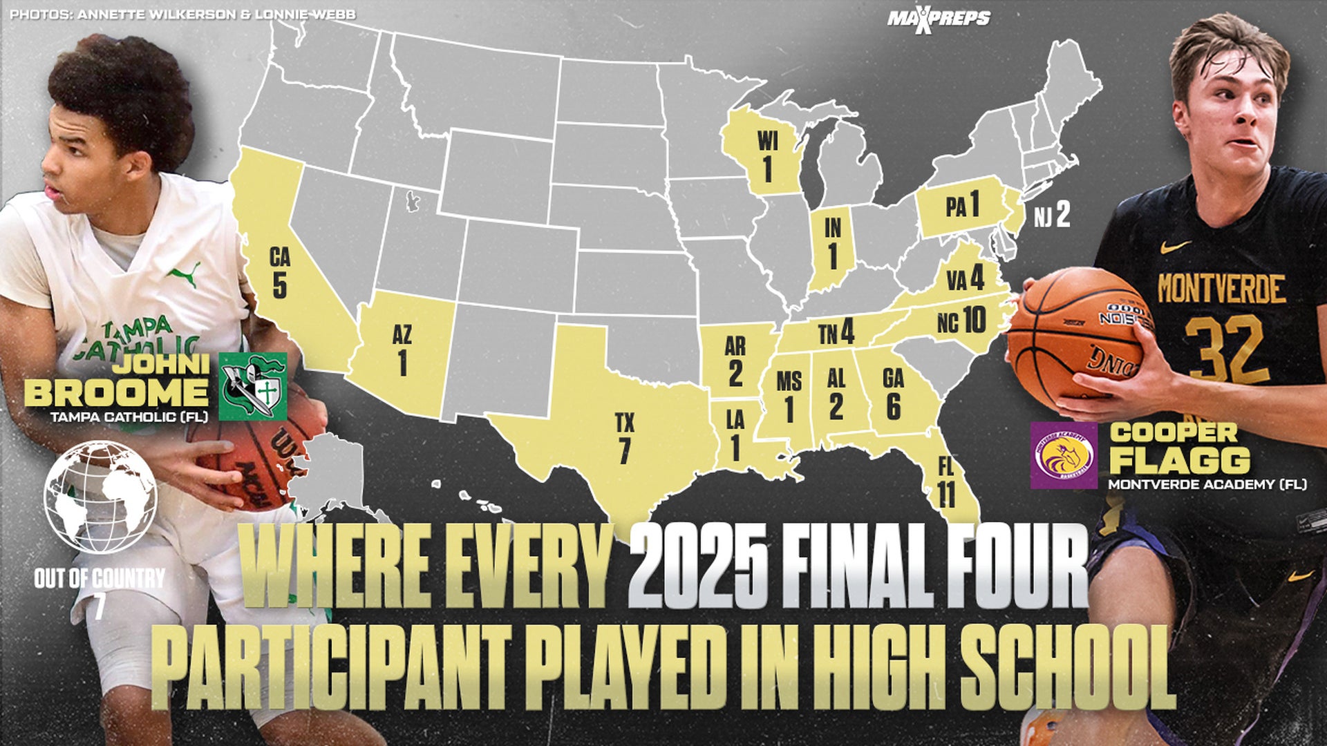 Where Every 2025 Final Four Participant Played High School Basketball
