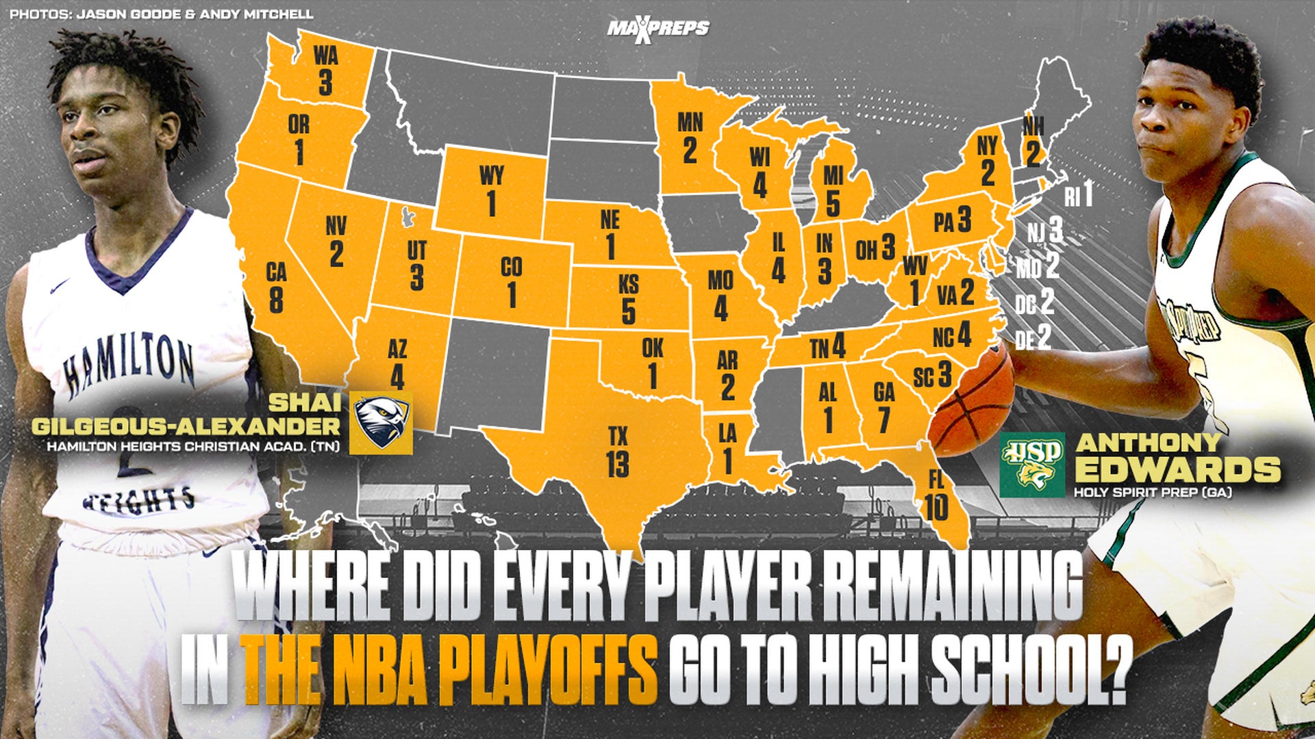 States with the Most Players Remaining in the 2025 NBA Playoffs
