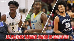 Who were the 32 Players Ranked Ahead of SGA in High School?