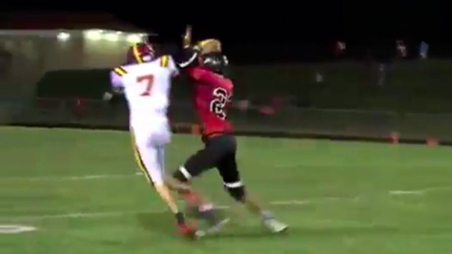 The videographer says it all as Anthony Brewer makes a reception in a way you may have never seen before.