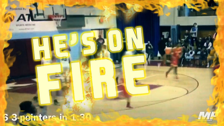 Jalmen Sullivan of St. Anne (IL) hits 6 straight 3-pointers in just a 90-second span.