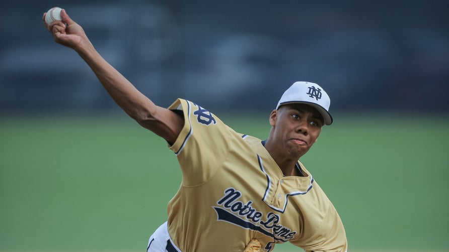 HS Baseball's Top Prospect and 2017's MLB potential No. 1 draft pick Hunter Greene on the mound his senior season for Notre Dame Sherman Oaks in California.