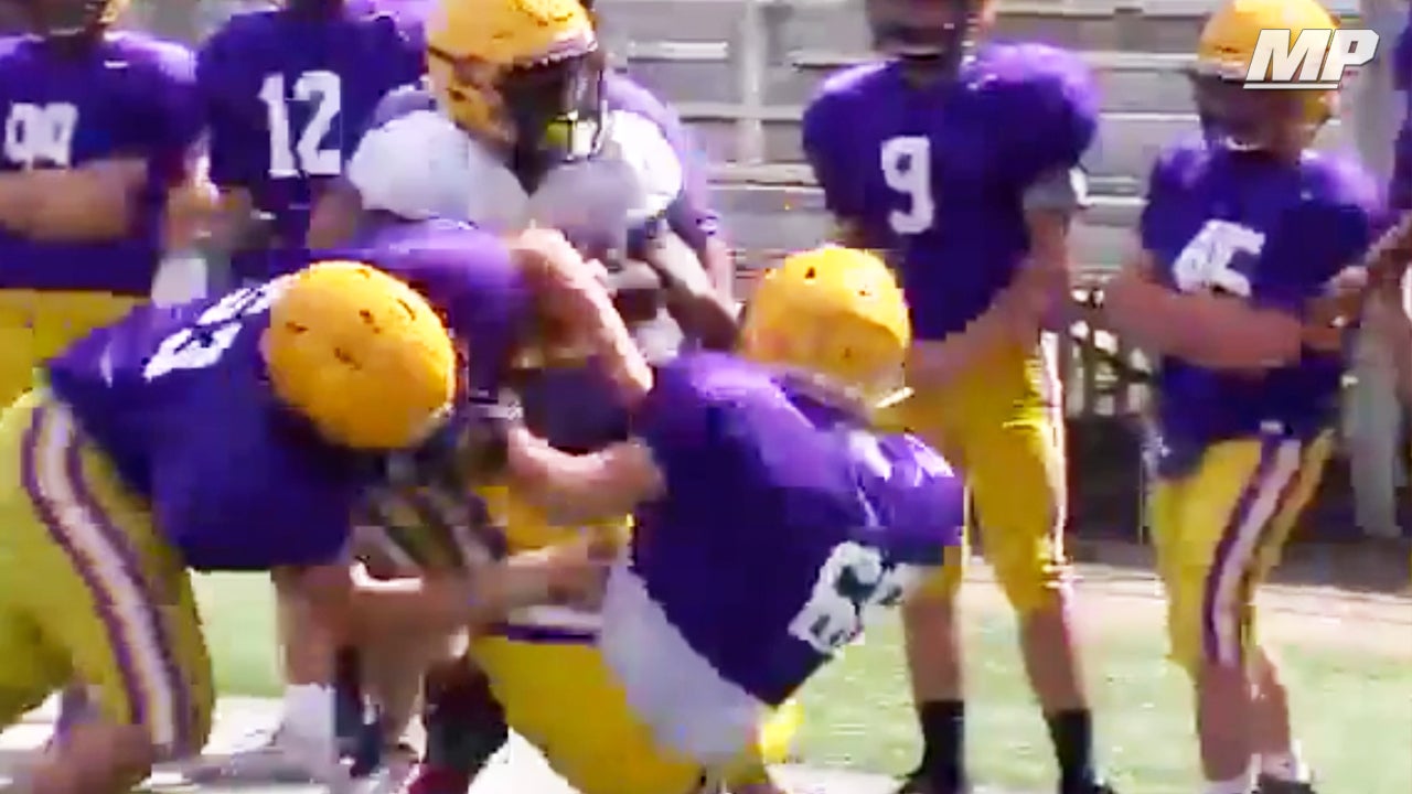 5-foot-6 RB trucks defender