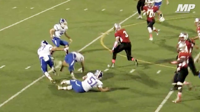Somers' (NY) Matt Pires makes two defenders tackle each other on two different plays with some nasty moves.