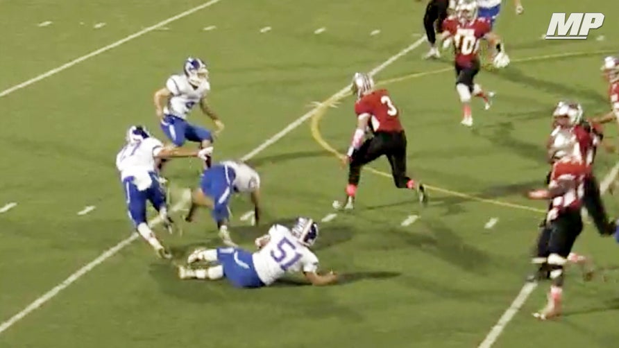 Somers' (NY) Matt Pires makes two defenders tackle each other on two different plays with some nasty moves.