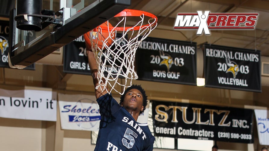 5-Star Florida State Commit Guard Malik Beasley of St. Francis (GA) elevates over rival Kings Ridge Christian defender with the tomahawk slam.  #SayCheese