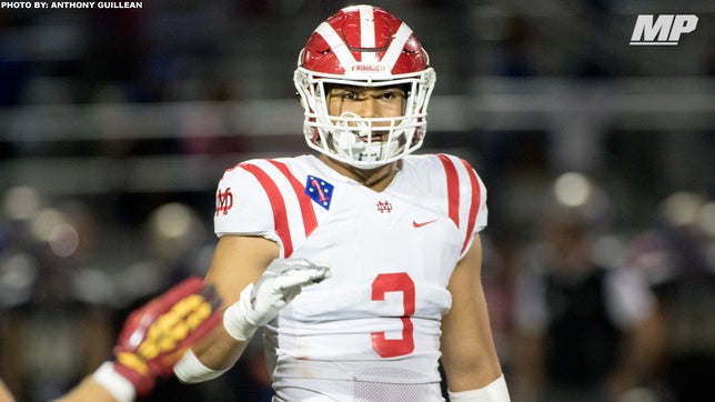 Senior highlights of Mater Dei's (CA) 4-star linebacker Solomon Tuliaupupu.
