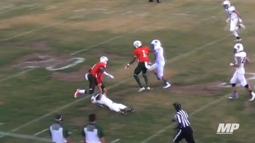 Cameron Dollar of East Lincoln (NC) set a national record with 7 receiving touchdowns, but was by far his most impressive.