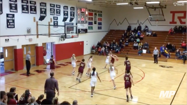 Alia Martin goes behind the back past the defender and scores and easy layup.