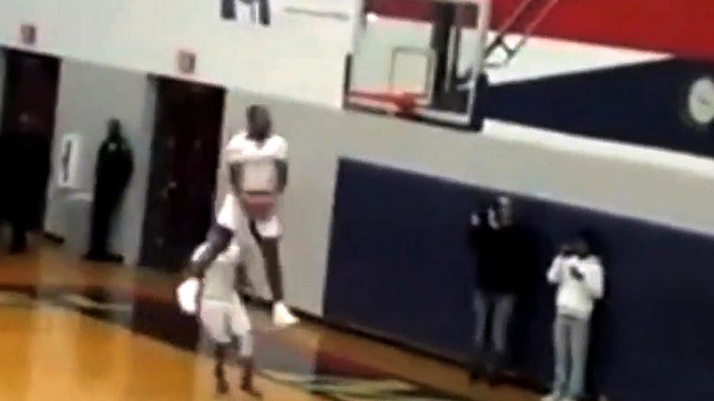 Football players that can play basketball always grab our attention here at MaxPreps and this Coast Guard Top Play is a perfect example of a man from the gridiron putting it down on the hardwood.  Jalen Preston, a four star wide receiver from Manvel Texas has LSU, Oklahoma and Texas A&M wanting his talents on the football field, but for now he is throwing down windmill alley oops against Ball High.  If you watch any of Jalen's highlights... the windmill is his go to dunk and is our Coast Guard Top Play.  Presented by The United States Coast Guard.