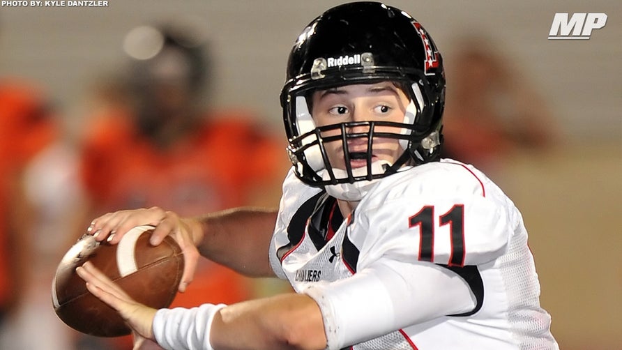 High school football highlights of Oklahoma's Baker Mayfield during his senior season at Lake Travis (TX).