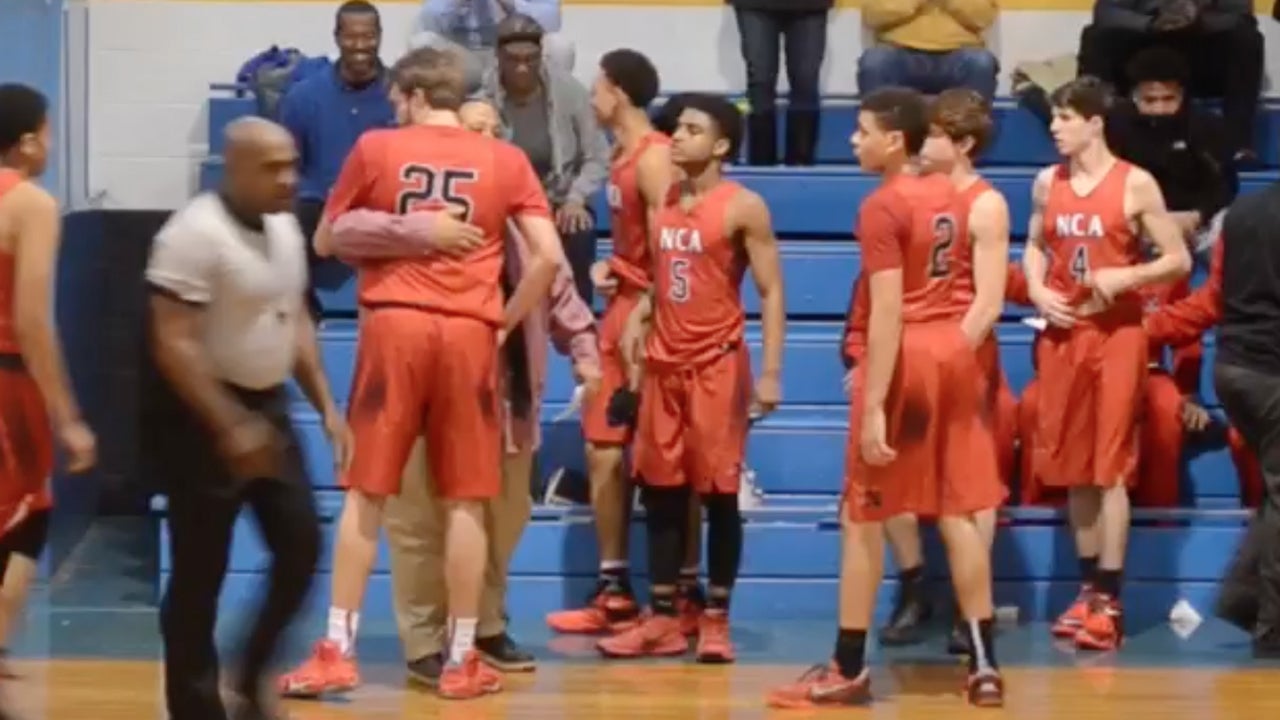 Dad passes ... Son makes 6 3's in the second half the night after