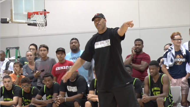 Big Baller Brand CEO Lavar Ball coaches high-scoring son LaMelo Ball at the adidas Summer Championships in Las Vegas.
