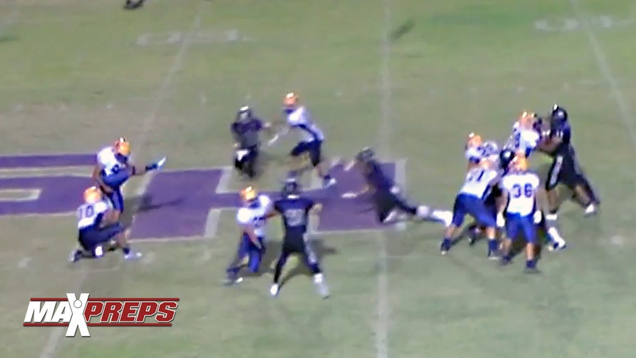 With 0.2 seconds left, David Quintero of Brawley High School in California made this 60-yard field goal for the win.