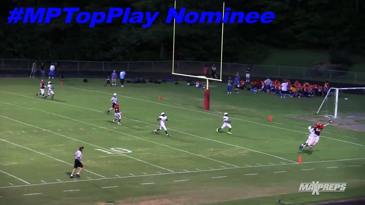 One-handed tiptoe TD grab